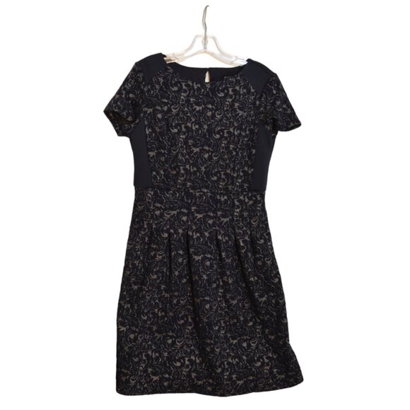 ENFOCUS STUDIO Pretty Midi Dress Blueish Black &Lurex/Sparkly Lace Lining Top 8 - Picture 1 of 8